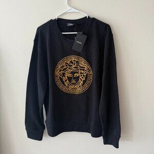 Versace Medusa Black & Gold Crewneck Sweatshirt